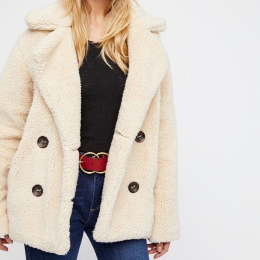 Free people teddy bear coat